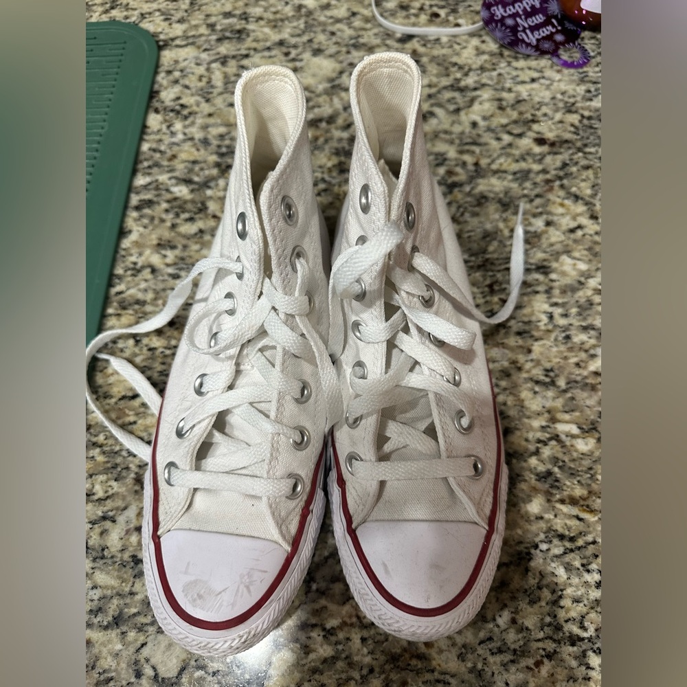 Converse All Star Classic White High-Top Sneakers - Size 5.5 Women’s